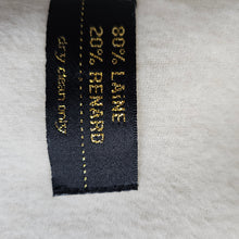 Afbeelding in Gallery-weergave laden, Etole vintage en laine et fourrure blanc cassé, années 1990