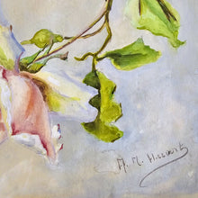 Load image into Gallery viewer, HUART A.M., aquarelle originale signée à décor de roses, 1è moitié du XXè