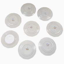 Load image into Gallery viewer, Céranord, Style Bicot sur les mois de l'année, Suite de 8 assiettes à dessert en porcelaine opaque, années 1950