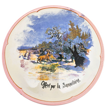 Afbeelding in Gallery-weergave laden, Lunéville, Duo d’assiettes humoristiques « Offert par la Samaritaine » en faïence fine, vers 1895-1910 Le Charme des Violettes - Brocante en ligne
