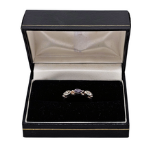 Charger l'image dans la galerie, Bague artisanale indienne vintage en argent sertie de pierres taillées, années 1980-2000 Le Charme des Violettes - Brocante en ligne