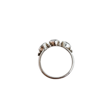 Charger l'image dans la galerie, Bague artisanale indienne vintage en argent sertie de pierres taillées, années 1980-2000 Le Charme des Violettes - Brocante en ligne