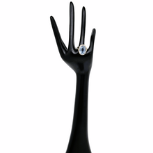 Afbeelding in Gallery-weergave laden, Oude Art Deco ring in 835 zilver bezet met een ovaal geslepen lichtblauwe spinel