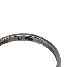 Load image into Gallery viewer, Old Art Deco ring in 835 silver set with an emerald-cut light blue spinel surrounded by 18 marcasites