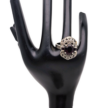 Charger l'image dans la galerie, Bague Art déco en argent 925, grenats et marcassites, années 1920-1930 Le Charme des Violettes - Brocante en ligne