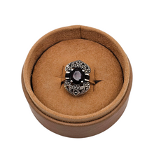 Charger l'image dans la galerie, Bague Art déco en argent 925, grenats et marcassites, années 1920-1930 Le Charme des Violettes - Brocante en ligne