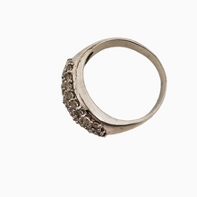 Charger l'image dans la galerie, Bague vintage en argent 925 sertie de zircons