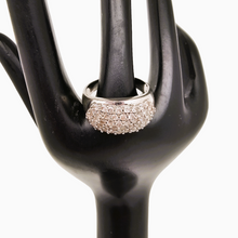 Charger l'image dans la galerie, Bague vintage en argent 925 sertie de zircons