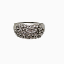 Charger l'image dans la galerie, Bague vintage en argent 925 sertie de zircons