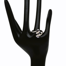 Afbeelding in Gallery-weergave laden, Bague au design en spirale et cristal violet en argent 925, années 1990-2000 Le Charme des Violettes - Brocante en ligne