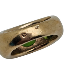 Afbeelding in Gallery-weergave laden, Bague vintage en vermeil sertie de 3 péridots, années 1980
