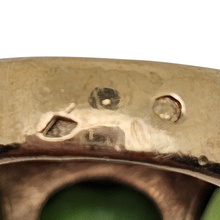 Afbeelding in Gallery-weergave laden, Bague vintage en vermeil sertie de 3 péridots, années 1980