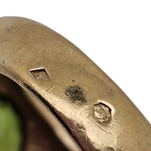 Afbeelding in Gallery-weergave laden, Bague vintage en vermeil sertie de 3 péridots, années 1980