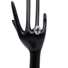 Load image into Gallery viewer, Bague en argent 835, spinelle bleu et marcassites – Style Art déco Le Charme des Violettes - Brocante en ligne