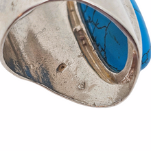 Afbeelding in Gallery-weergave laden, Vintage 925 zilveren ring gezet met een grote turciet
