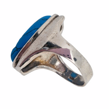 Afbeelding in Gallery-weergave laden, Vintage 925 zilveren ring gezet met een grote turciet