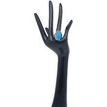 Afbeelding in Gallery-weergave laden, Vintage 925 zilveren ring gezet met een grote turciet