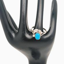 Afbeelding in Gallery-weergave laden, Oude ring van 925 zilver bezet met een turkoois