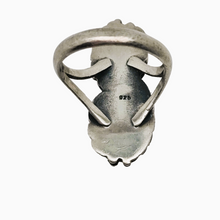 Afbeelding in Gallery-weergave laden, Oude Indiaanse ring in 925 zilver bezet met 2 turkoois