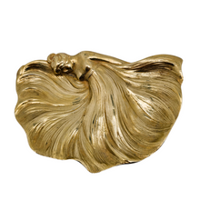 Charger l'image dans la galerie, Baguier Art nouveau en bronze doré en forme de figure féminine, vers 1900