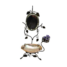 Load image into Gallery viewer, Baguier porte-montre Napoléon III en laiton doré, miroir biseauté et nacre, XIXe siècle Le Charme des Violettes - Brocante en ligne