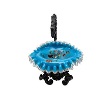 Load image into Gallery viewer, Baguier porte-montre Napoléon III en opaline turquoise émaillée et régule, vers 1870-1890 Le Charme des Violettes - Brocante en ligne