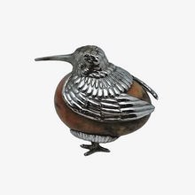 Load image into Gallery viewer, Bécasse-oeuf en rhodonite et métal argenté, XXe