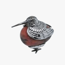 Load image into Gallery viewer, Bécasse-oeuf en rhodonite et métal argenté, XXe