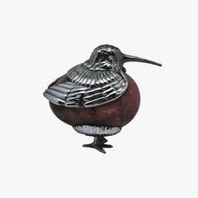 Load image into Gallery viewer, Bécasse-oeuf en rhodonite et métal argenté, XXe