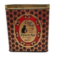 Charger l'image dans la galerie, Chat Noir, boîte à café publicitaire en métal, années 1950-1960