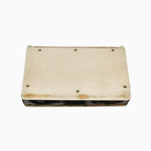 Load image into Gallery viewer, Boîte à allumettes en os sculpté en forme de livre, fin XIXᵉ / début XXᵉ siècle Le Charme des Violettes - Brocante en ligne