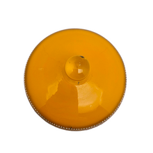Load image into Gallery viewer, Boîte à poudre Art déco en verre orange et or, années 1920