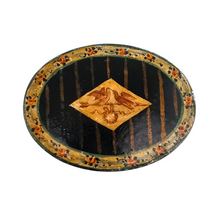 Charger l'image dans la galerie, Petite boîte ovale en papier mâché, décor aux oiseaux, époque Napoléon III, 2è moitié XIXè siècle Le Charme des Violettes - Brocante en ligne