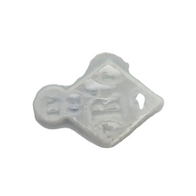 Load image into Gallery viewer, Art Deco comb box in white and blue earthenware