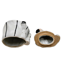 Charger l'image dans la galerie, Bonbonnière Art déco Pierrot & Colombine en porcelaine, décor noir & blanc, années 1925-1935 Le Charme des Violettes - Brocante en ligne