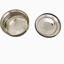 Load image into Gallery viewer, Vintage round candy dish in silver metal