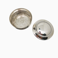 Load image into Gallery viewer, Vintage round candy dish in silver metal