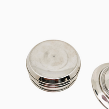 Load image into Gallery viewer, Vintage round candy dish in silver metal