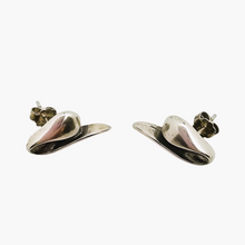 Afbeelding in Gallery-weergave laden, Boucles d'oreilles en argent 925, design moderniste scandinave, années 1970