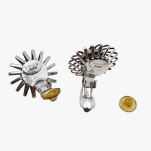 Afbeelding in Gallery-weergave laden, POGGI Paris, Boucles d’oreilles Space Age en métal argenté, années 1970