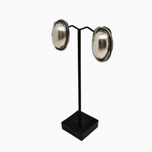 Charger l'image dans la galerie, Boucles d'oreilles clips vintage ovales en argent 925 poinçon polonais