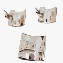 Afbeelding in Gallery-weergave laden, Boucles d'oreilles et pendentif vintage en argent 925, design scandinave, années 1970