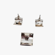 Afbeelding in Gallery-weergave laden, Boucles d'oreilles et pendentif vintage en argent 925, design scandinave, années 1970