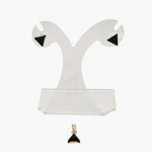 Afbeelding in Gallery-weergave laden, Boucles d'oreilles et pendentif vintage en argent 925 et onyx noir, design scandinave, années 1970