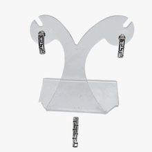 Afbeelding in Gallery-weergave laden, Boucles d'oreilles et pendentif vintage en argent 925, design scandinave, années 1970