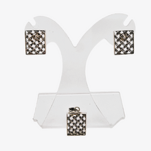 Load image into Gallery viewer, Boucles d'oreilles et pendentif vintage en argent 925, design scandinave, années 1970