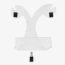 Afbeelding in Gallery-weergave laden, Boucles d'oreilles et pendentif vintage en argent 925 et onyx noir, design scandinave, années 1970