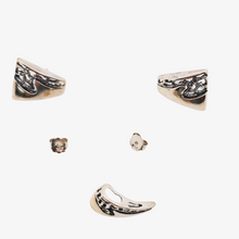 Afbeelding in Gallery-weergave laden, Boucles d'oreilles et pendentif vintage en argent 925, design scandinave, années 1970