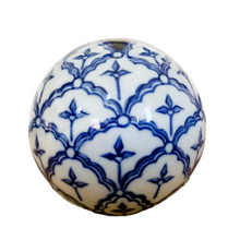 Load image into Gallery viewer, Blue and white Chinese porcelain carpet ball, 20th century