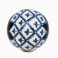 Load image into Gallery viewer, Blue and white Chinese porcelain carpet ball, 20th century